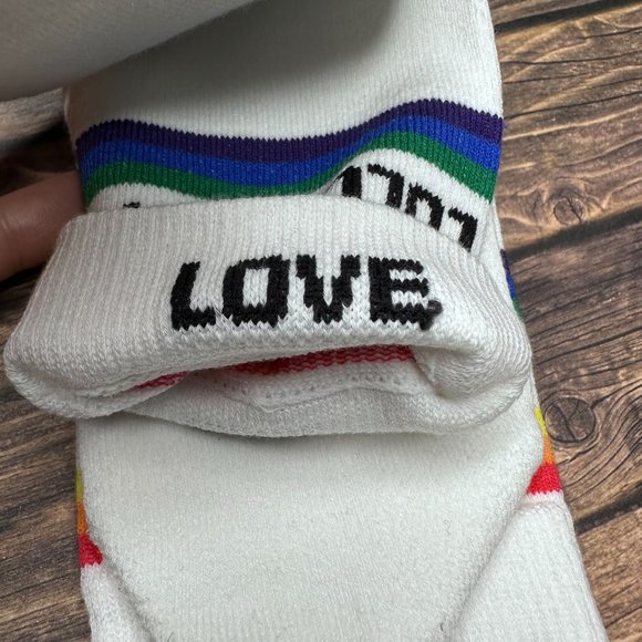 Lululemon Men's Daily Stride Crew Sock *Stripe NWT Size XL (Rainbow White) - Picture 6 of 11